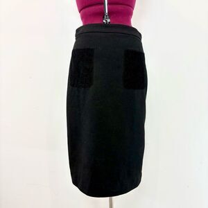 Miz Wear New York Skirt with Faux Fur Front Leather Pockets sz S